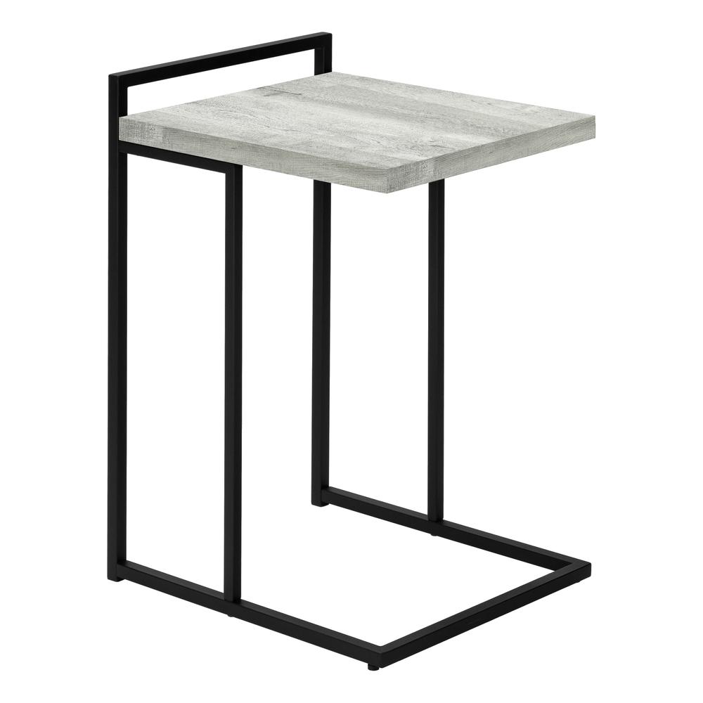 Lisette - Accent Table C-shaped End Side Snack Living Room Bedroom Grey
