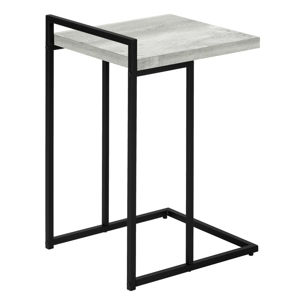 Lisette - Accent Table C-shaped End Side Snack Living Room Bedroom Grey