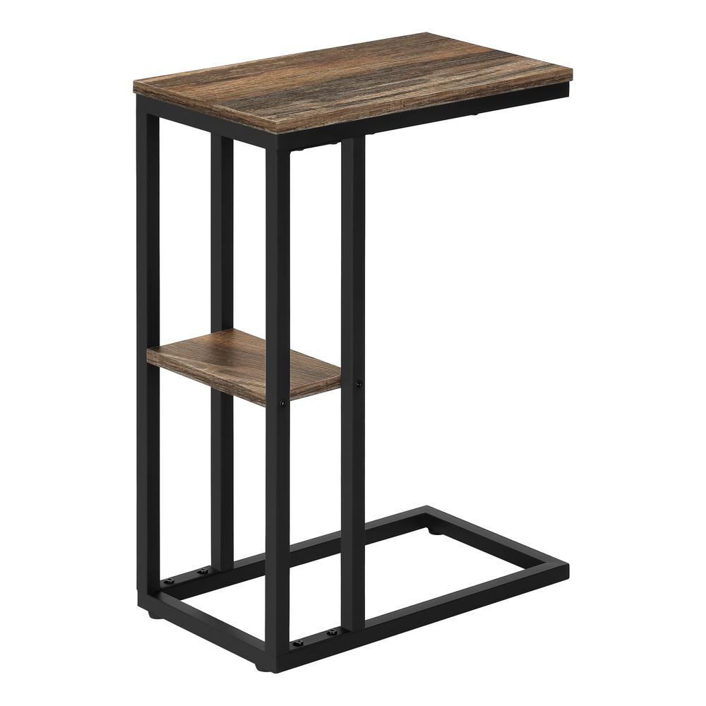Rayner - Accent Table C-shaped End Side Snack Living Room Bedroom Brown