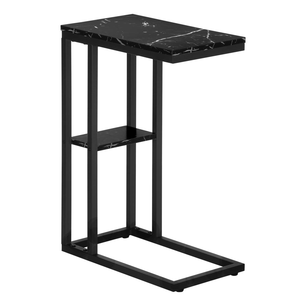 Micah - Accent Table C-shaped End Side Snack Living Room Bedroom Black