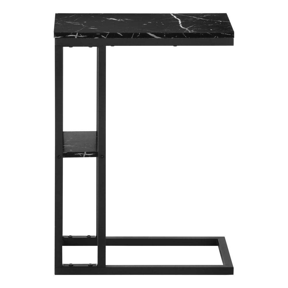 Micah - Accent Table C-shaped End Side Snack Living Room Bedroom Black