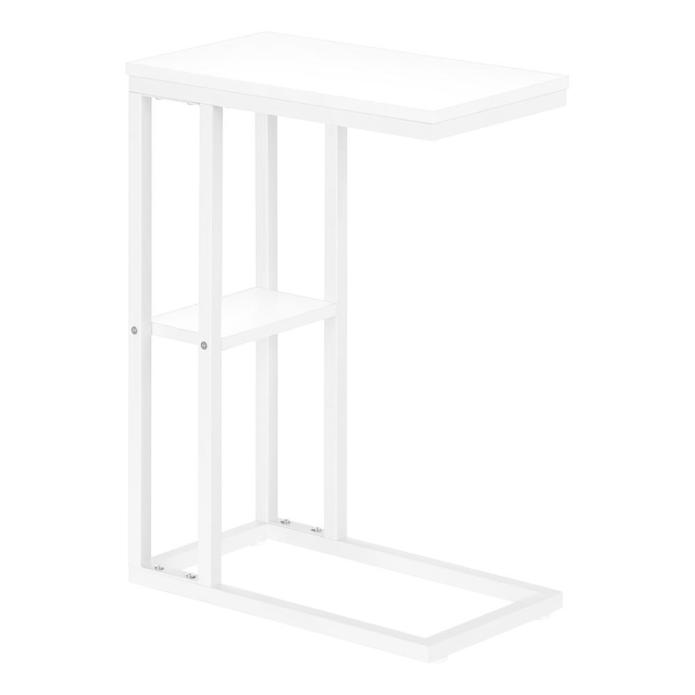 Theron - Accent Table C-shaped End Side Snack Living Room Bedroom White