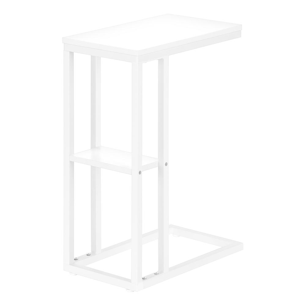 Theron - Accent Table C-shaped End Side Snack Living Room Bedroom White