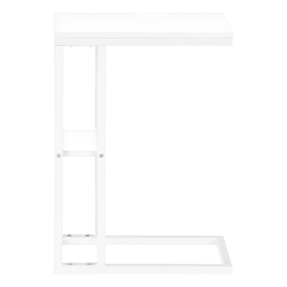 Theron - Accent Table C-shaped End Side Snack Living Room Bedroom White