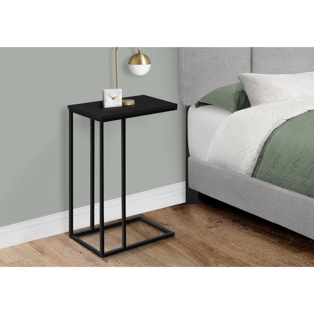 Marelli - Accent Table C-shaped End Side Snack Living Room Bedroom Black