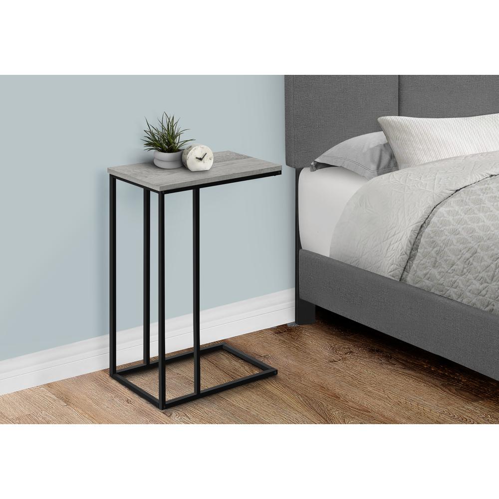 Vinet - Accent Table C-shaped End Side Snack Living Room Bedroom Grey