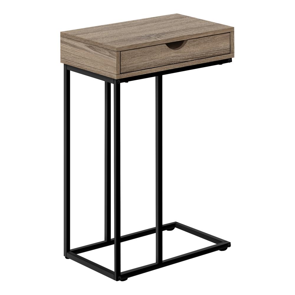 Minette - Accent Table C-shaped End Side Snack Storage Drawer Living Room