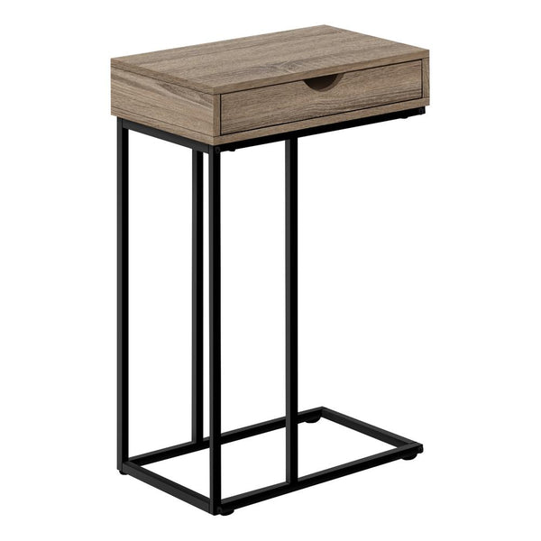 Minette - Accent Table C-shaped End Side Snack Storage Drawer Living Room