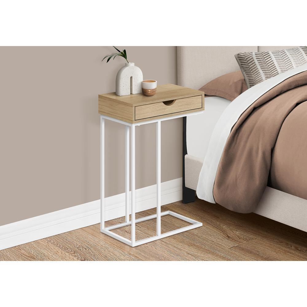 Lanier - Accent Table C-shaped End Side Snack Storage Drawer Living Room