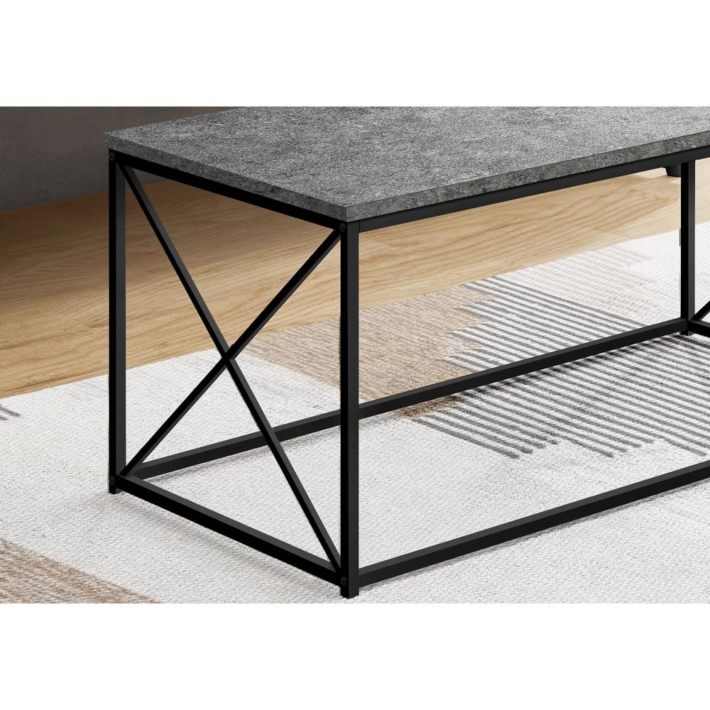 Bechet - Coffee Table Accent Cocktail Rectangular Living Room 40"L Grey Laminate