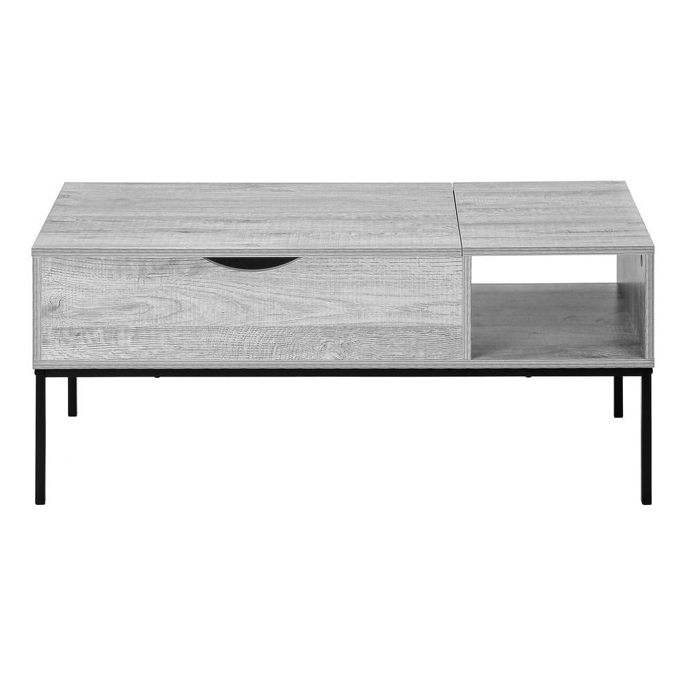 Eira - Coffee Table 42" L Rectangular Cocktail Lift-top Grey Black Metal