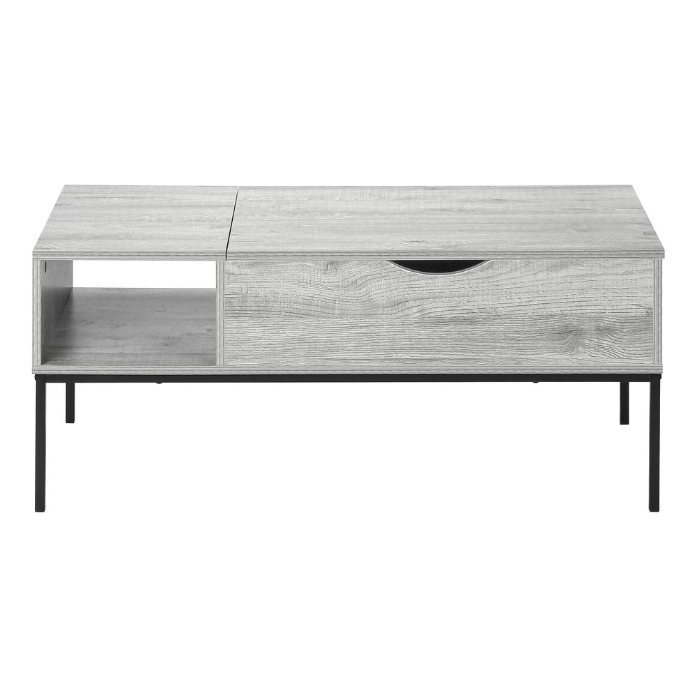 Eira - Coffee Table 42" L Rectangular Cocktail Lift-top Grey Black Metal