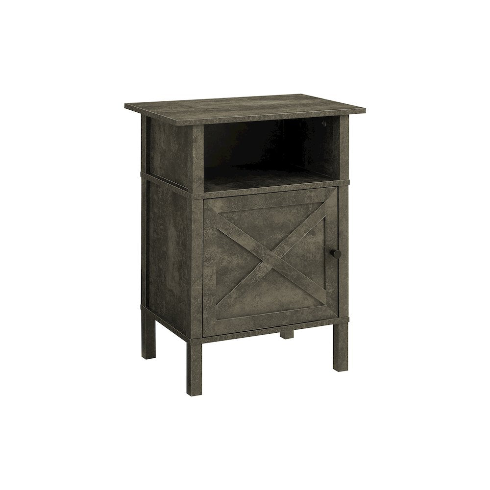 Elladio - Accent Table Side Table End Living Room Small Storage Dark