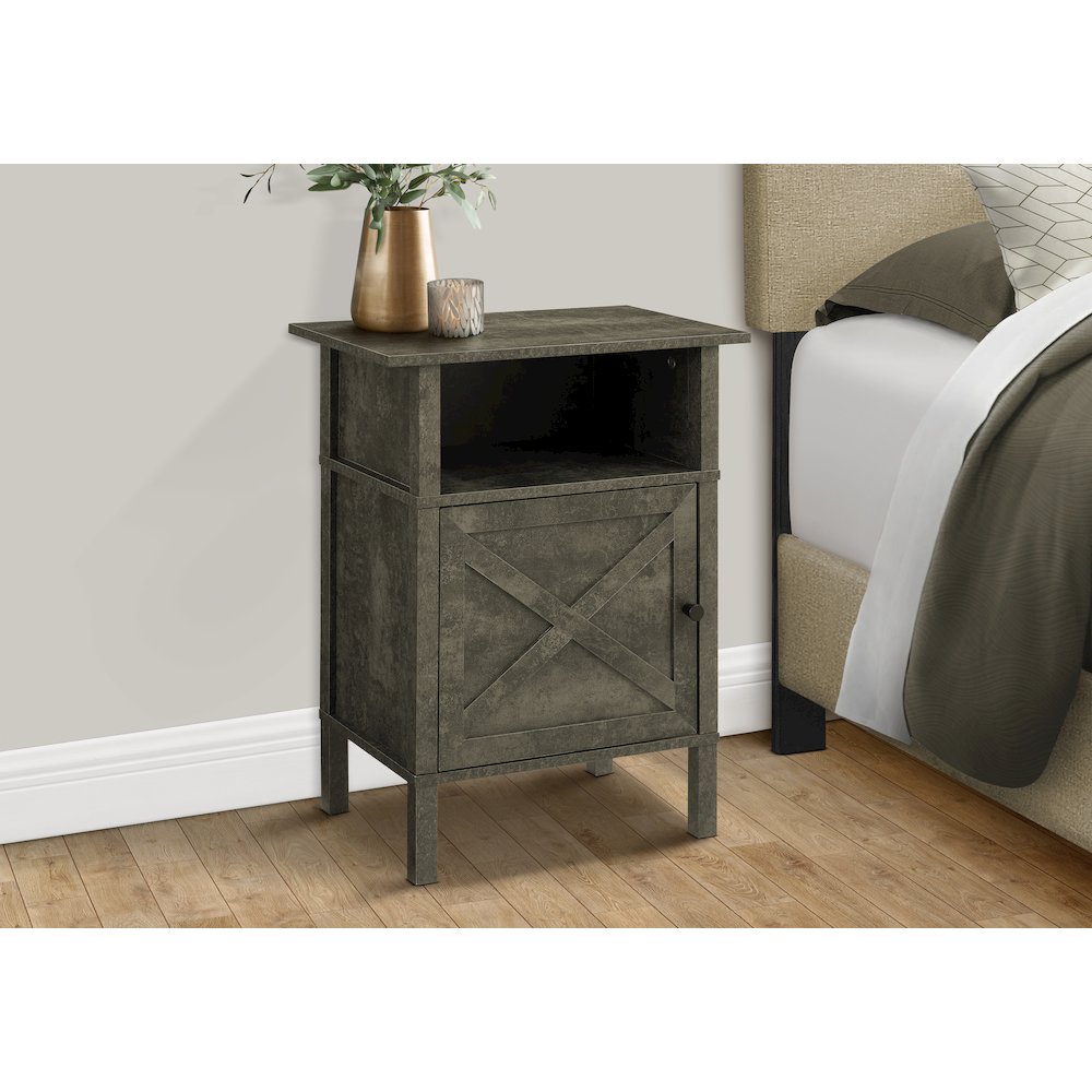 Elladio - Accent Table Side Table End Living Room Small Storage Dark