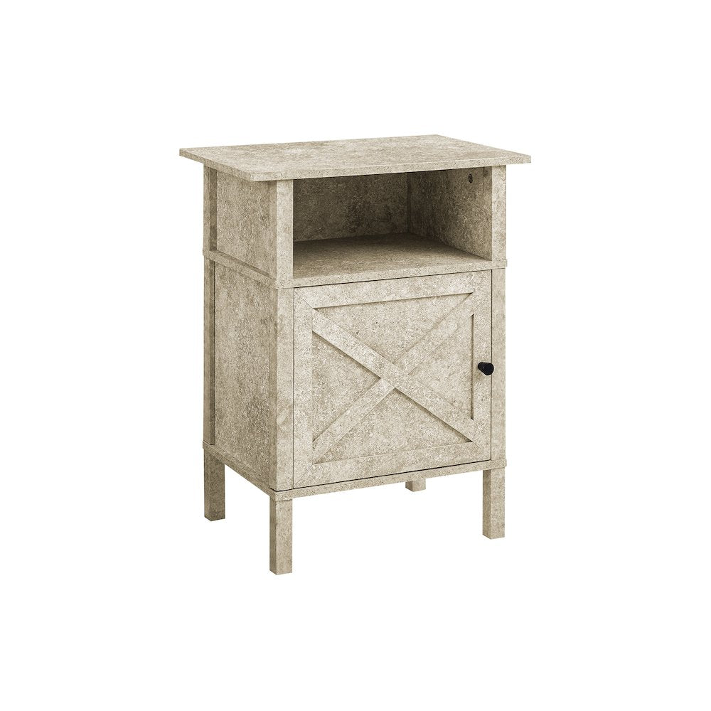 Liliya - Accent Table Side Table End Living Room Small Storage Cream