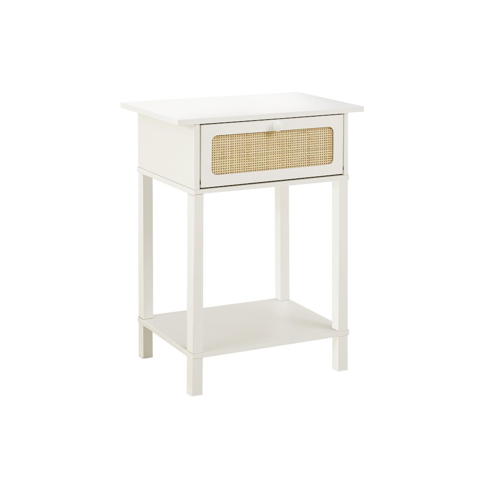 Matteo - Accent Table 2 Tier End Nightstand Side Table Storage Drawer
