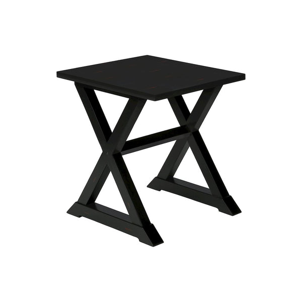 Noll - Accent Table End Side Table Square Nightstand Bedroom Lamp Black