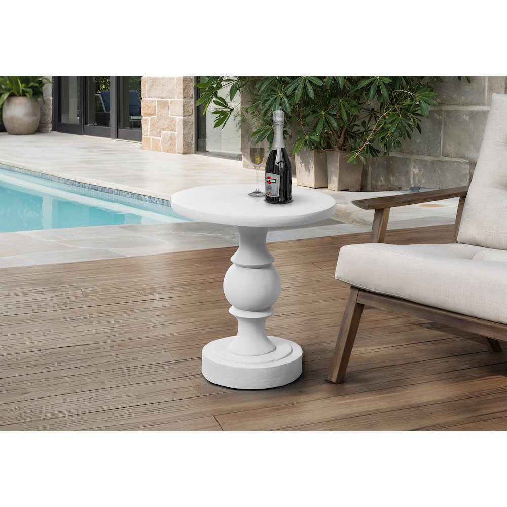 Eveline - Accent Table 25"H Indoor Or Outdoor Bedroom End Living Room
