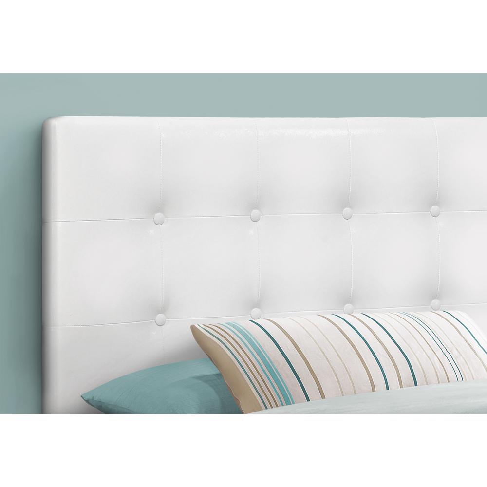 Clarke - Bed Headboard Only Twin Size Bedroom Upholstered White Leather Look