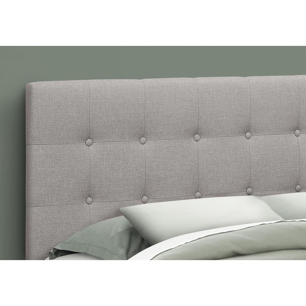 Lylah - Bed Headboard Only Queen Size Bedroom Upholstered Grey Linen Look