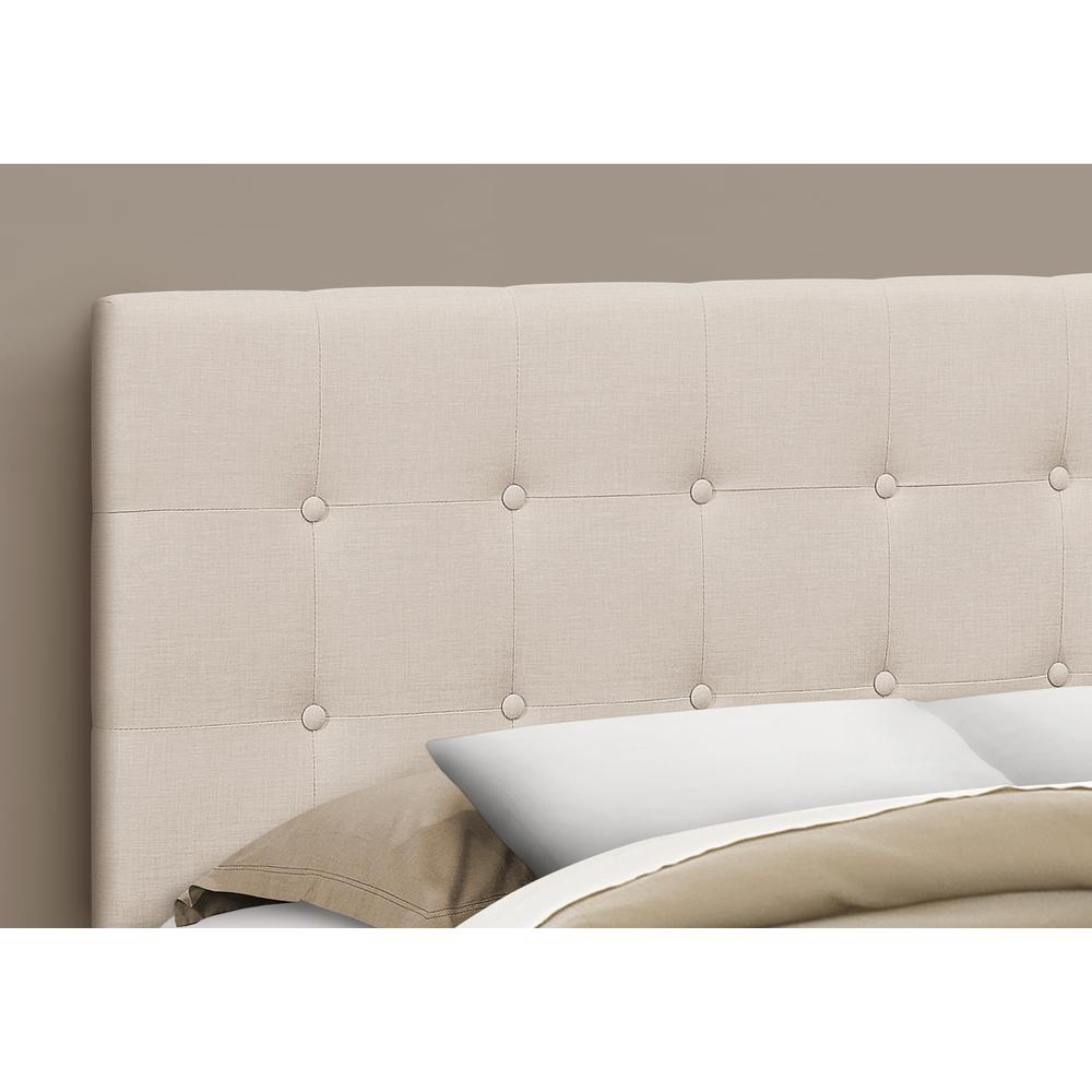Jameson - Bed Headboard Only Queen Size Bedroom Upholstered Beige Linen Look