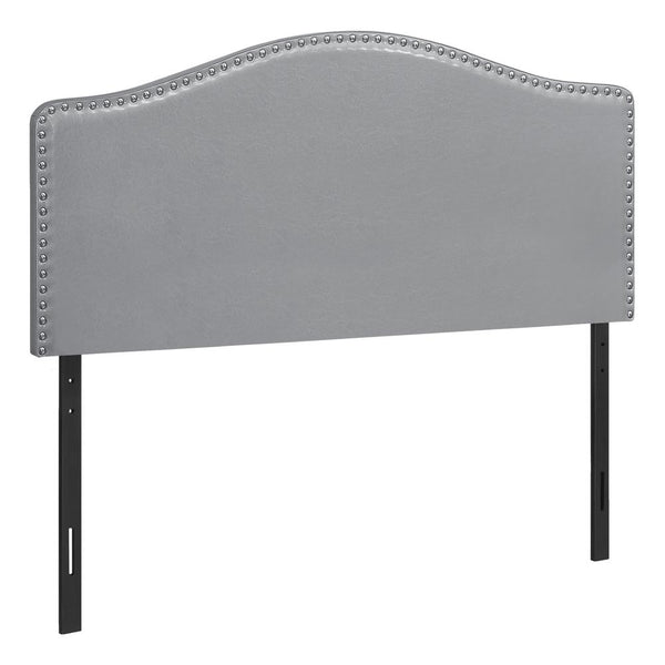 Erie - Bed Headboard Only Full Size Bedroom Upholstered Grey Leather Look