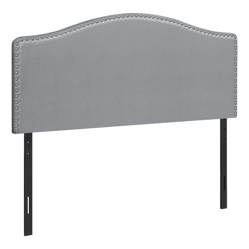 Parlin - Bed Headboard Only Queen Size Bedroom Upholstered Grey Leather Look