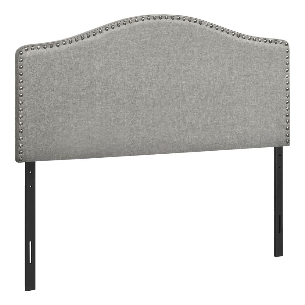 Lois - Bed Headboard Only Full Size Bedroom Upholstered Grey Linen Look