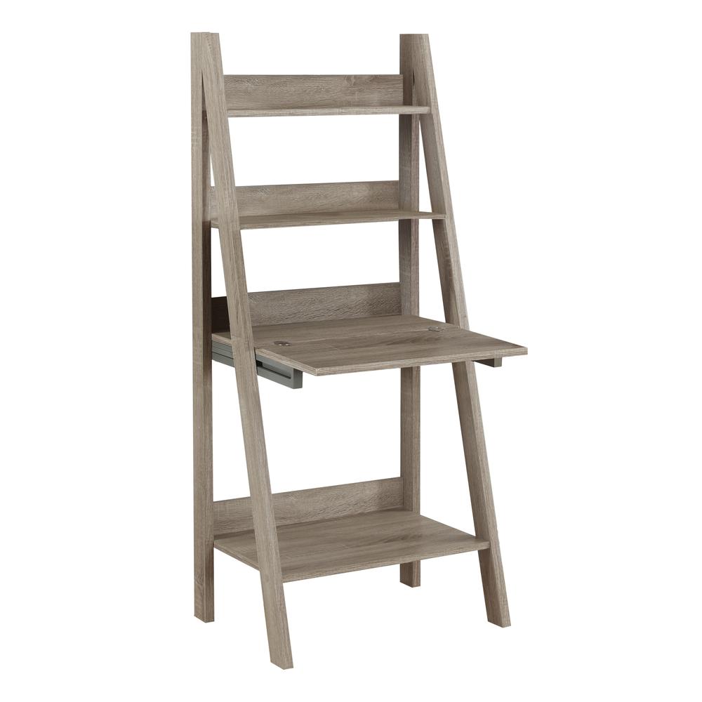 Midori - Computer Desk Home Office Laptop Leaning 61"H Work Storage Shelves