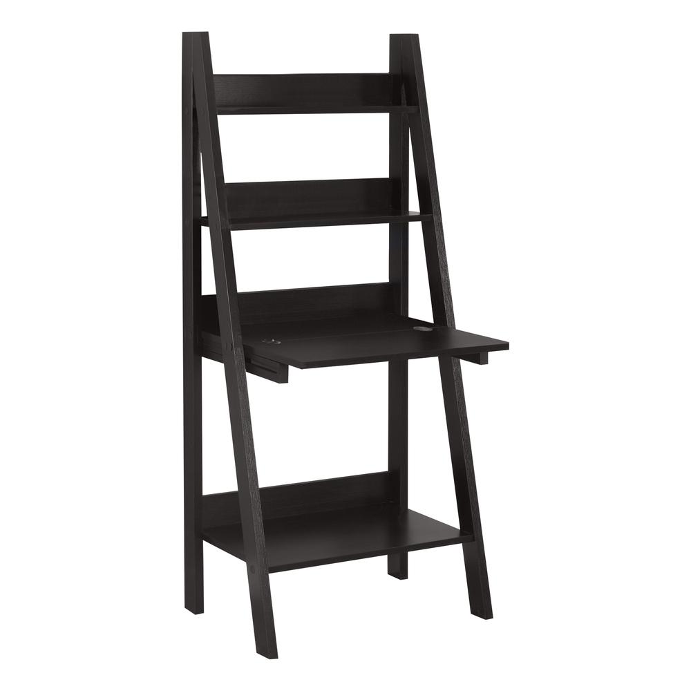 Lore - Computer Desk Home Office Laptop Leaning 61"H Work Storage Shelves