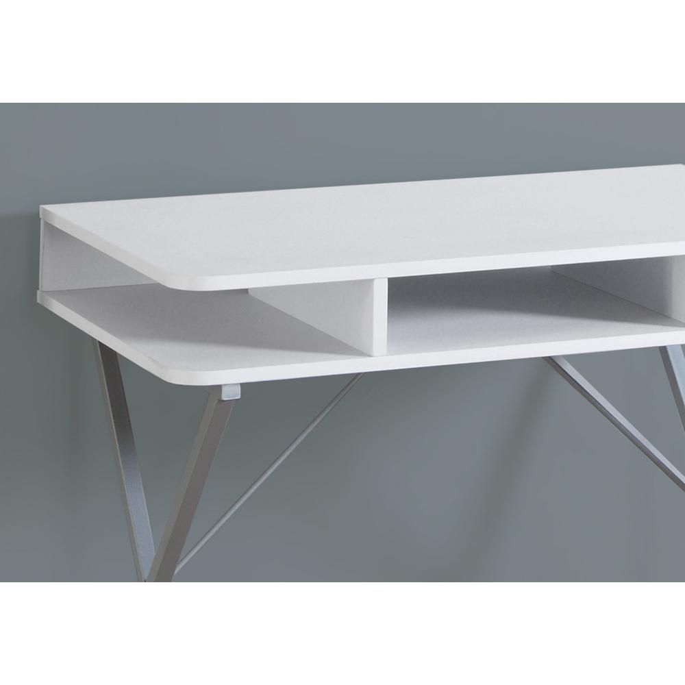 Quinlan - Computer Desk Home Office Laptop Storage Shelves 31"L Work White