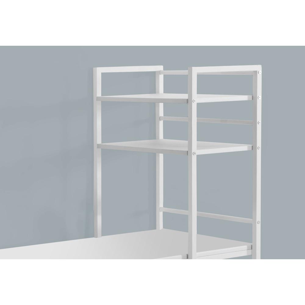 Giovanni - Computer Desk Home Office Laptop Storage Shelves 48"L Work White