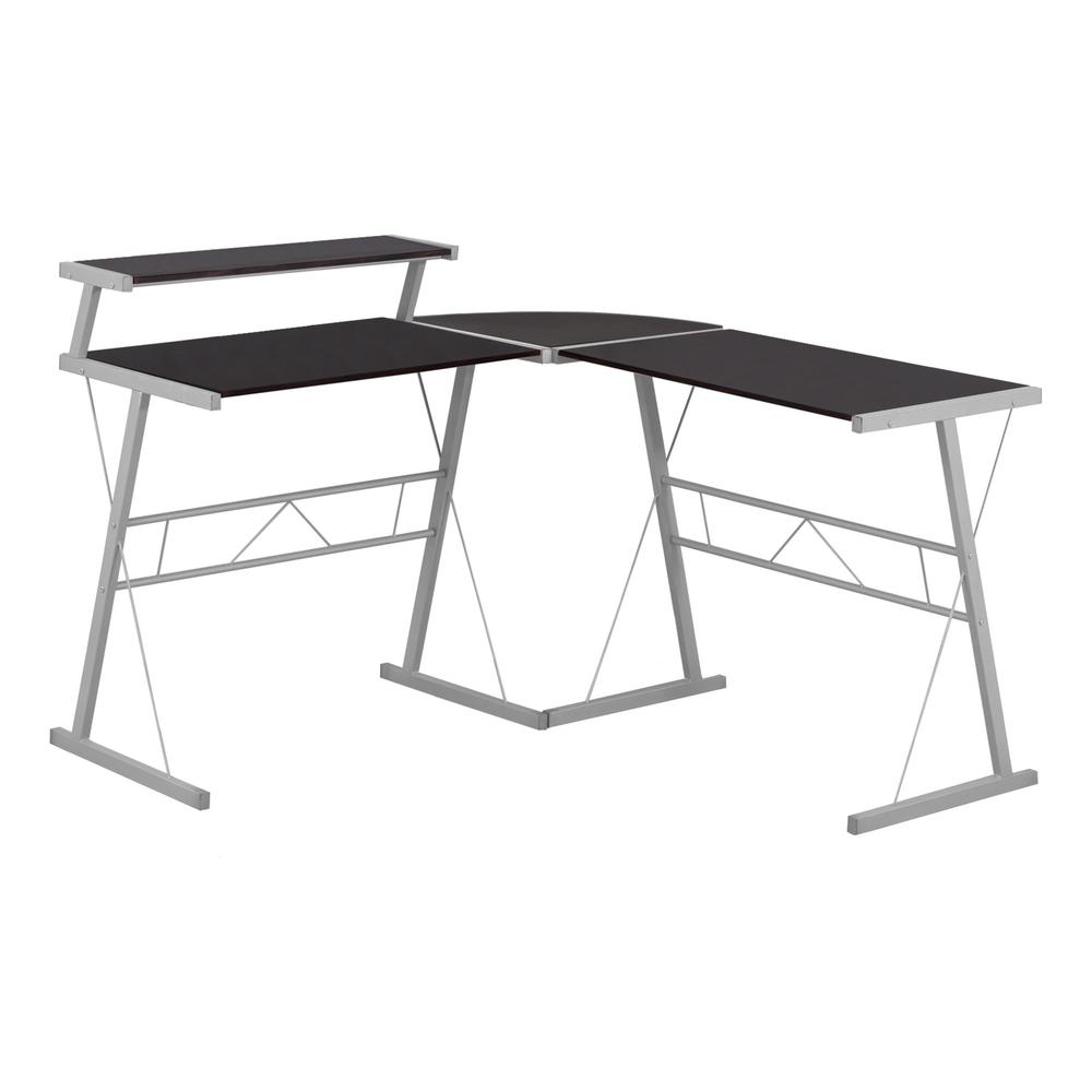 Samwell - Computer Desk Home Office Corner L Shape Work Laptop Brown