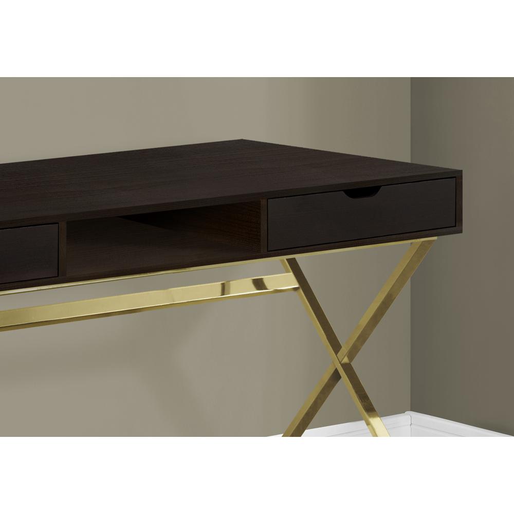 Tonia - Computer Desk Home Office Laptop Storage Drawers 48"L Work Brown