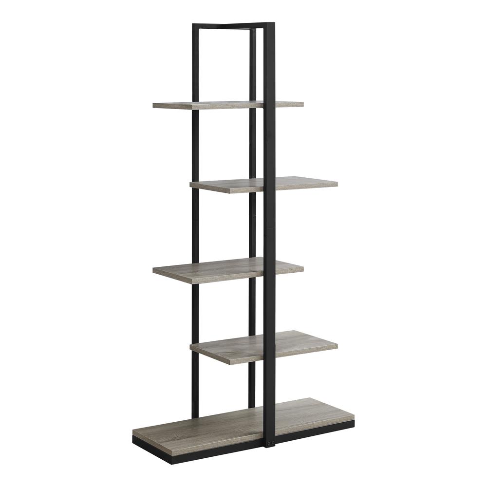 Adina - Bookshelf Bookcase Etagere 5 Tier 60"H Office Bedroom Brown Laminate