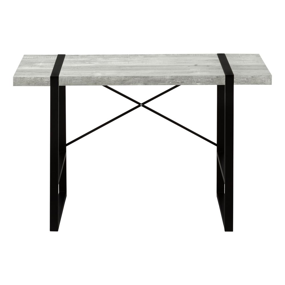 Gervais - Computer Desk Home Office Laptop 48"L Work Grey Laminate Black