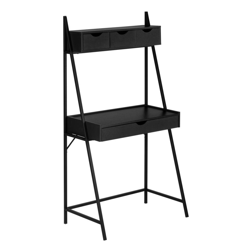 Layan - Computer Desk Home Office Laptop Leaning Storage Drawers 32"L Work