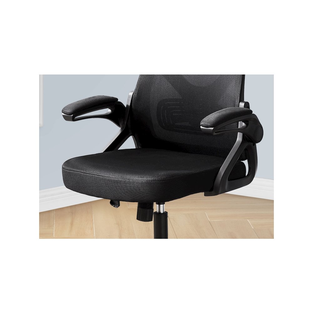 Desma - Office Chair Adjustable Height Ergonomic Swivel Work Black Metal Black