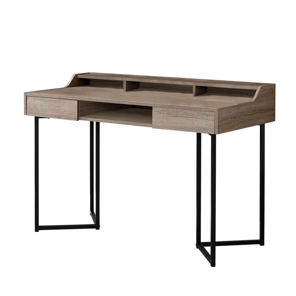 Terrell - Computer Desk Home Office Laptop Storage Drawers 48"L Work Brown