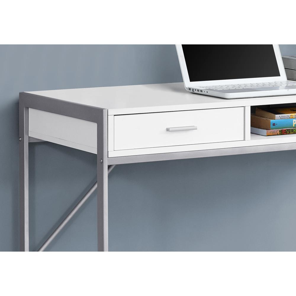Paras - Computer Desk Home Office Laptop Storage Drawers 48"L Work White