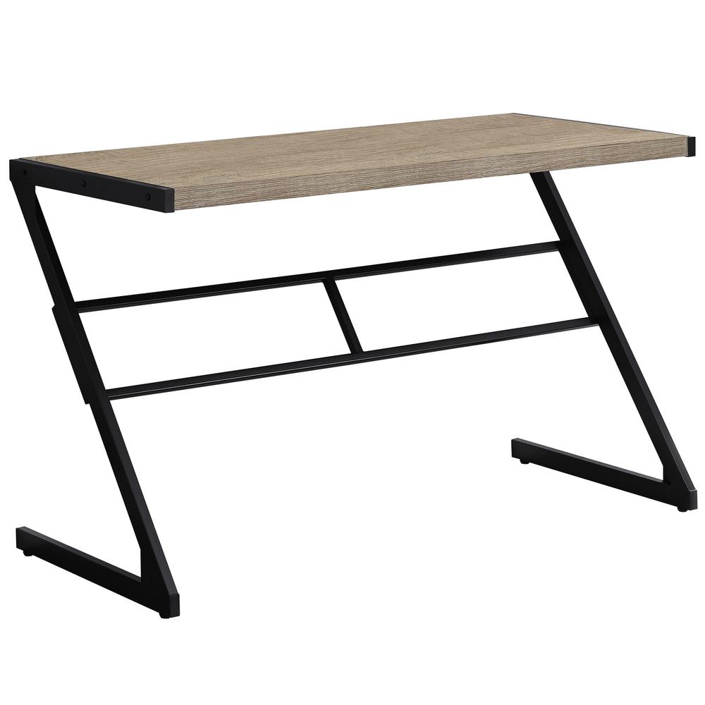 Garvey - Computer Desk Home Office Laptop 48"L Work Brown Laminate Black