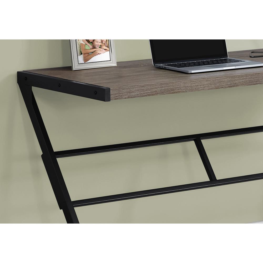 Garvey - Computer Desk Home Office Laptop 48"L Work Brown Laminate Black