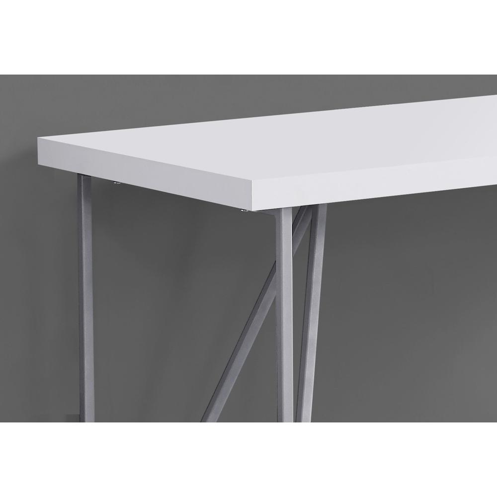 Rava - Computer Desk Home Office Laptop 48"L Work White Laminate Grey