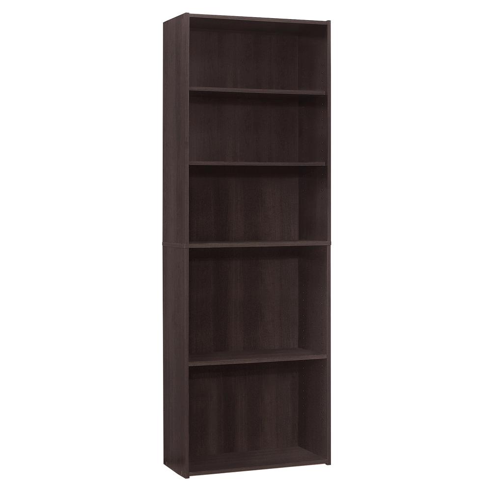 Riordan - Bookshelf Bookcase 6 Tier 72"H Office Bedroom Brown Laminate Transitional