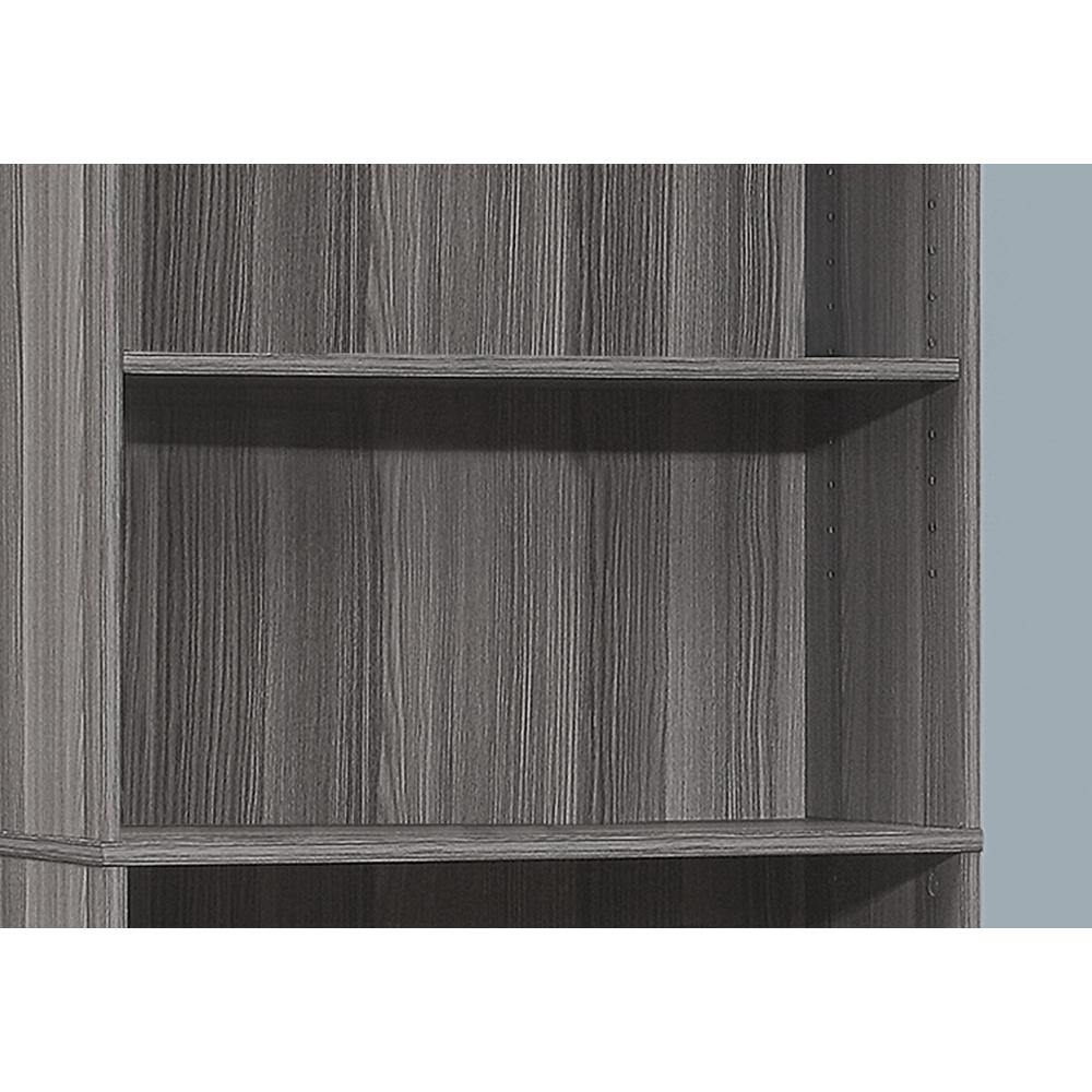 Michi - Bookshelf Bookcase 6 Tier 72"H Office Bedroom Grey Laminate Transitional