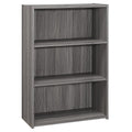 Rin - Bookshelf Bookcase 4 Tier 36"H Office Bedroom Grey Laminate Transitional