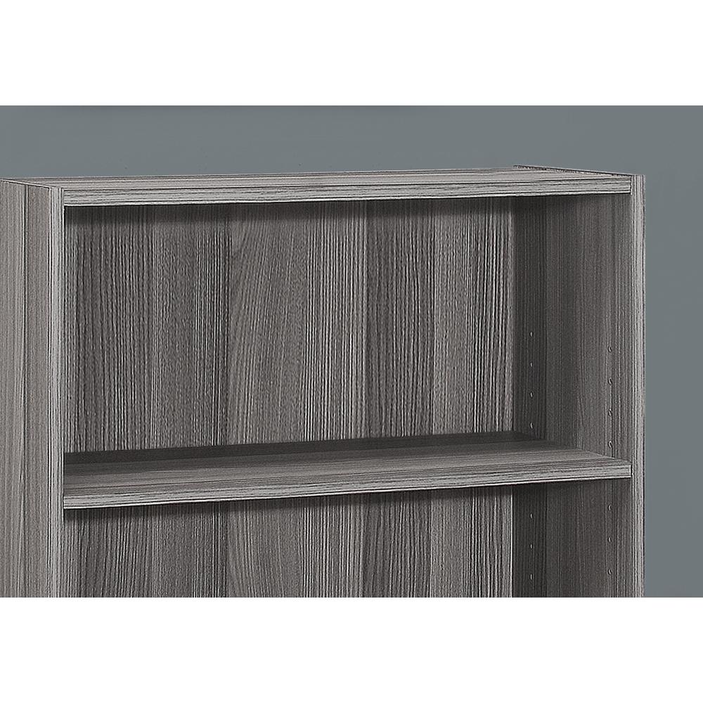 Rin - Bookshelf Bookcase 4 Tier 36"H Office Bedroom Grey Laminate Transitional