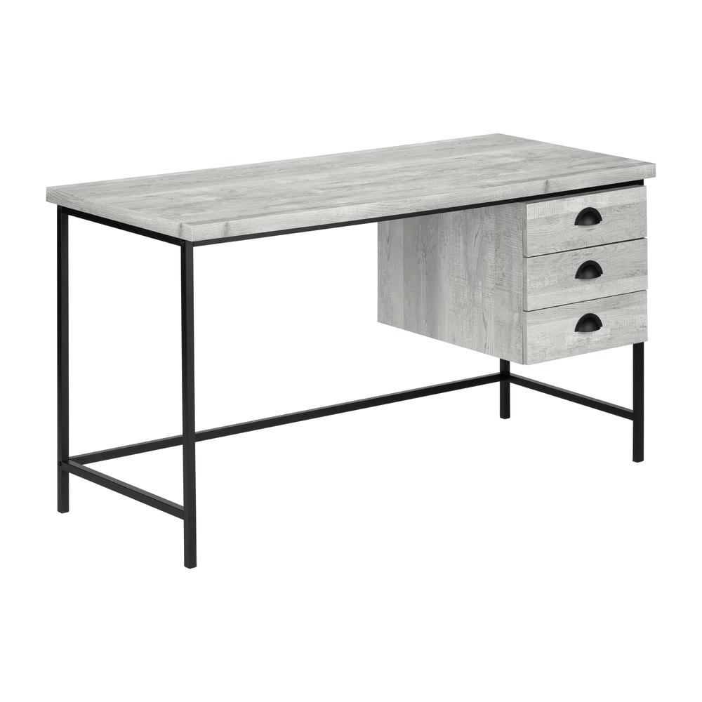 Jiro - Computer Desk Home Office Laptop Storage Drawers 55"L Work Grey