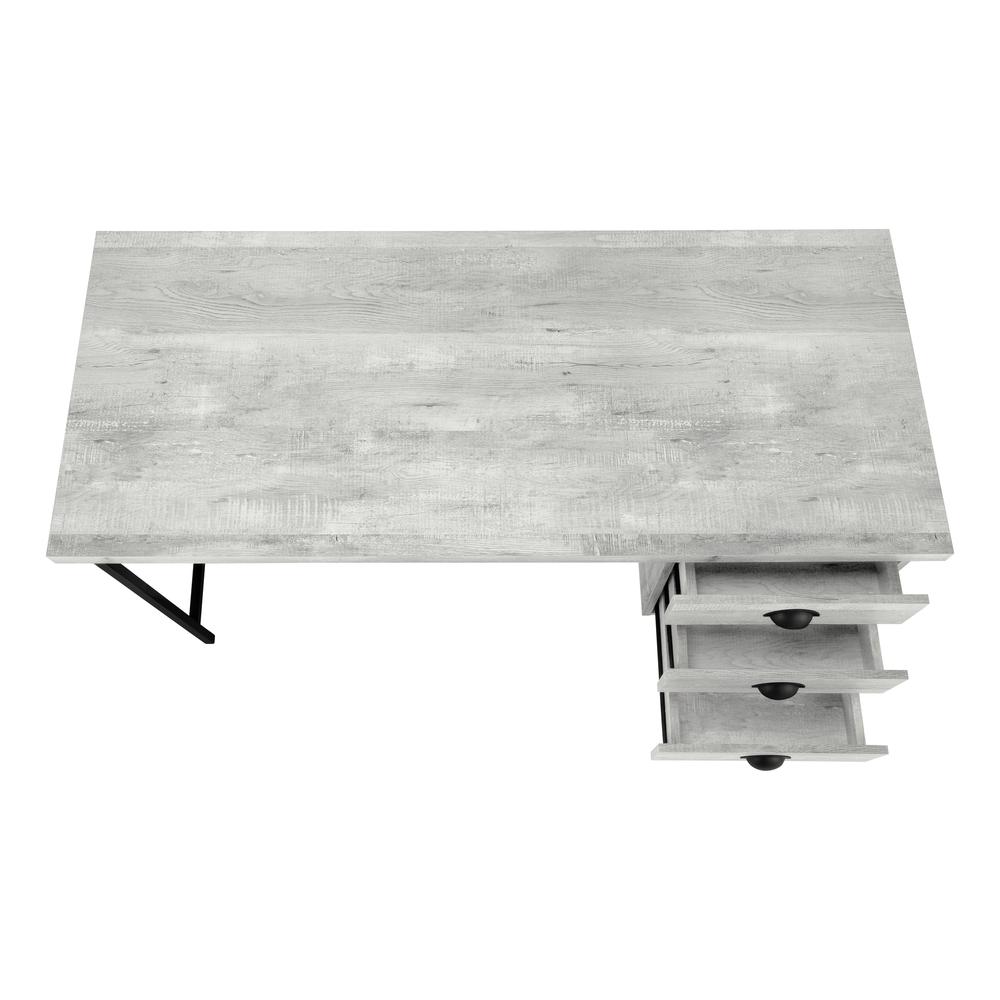 Jiro - Computer Desk Home Office Laptop Storage Drawers 55"L Work Grey