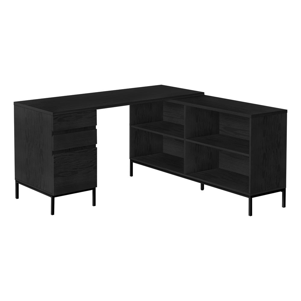 Dalston - Computer Desk Home Office Corner Storage Drawers 60"L L Shape